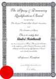 Performer's Certificate