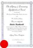 Piping Tutor's Certificate